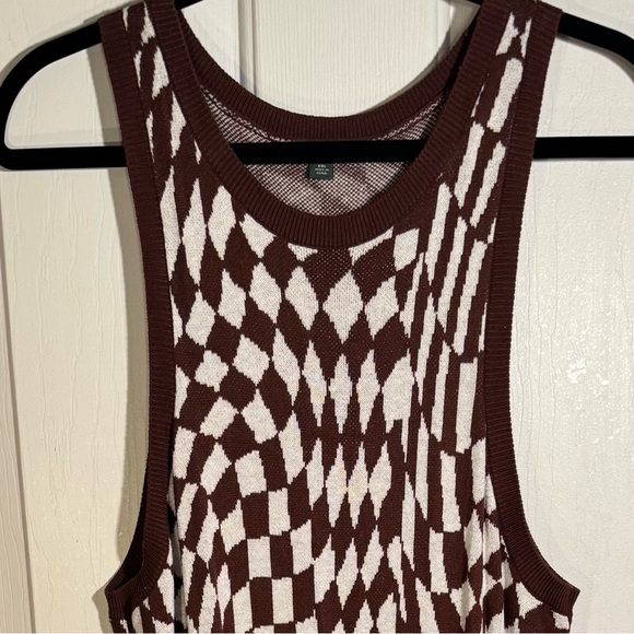 WILD FABLE Sweater Dress Brown & White Abstract Dress Womens M-XL, Juniors XXL - Picture 2 of 7